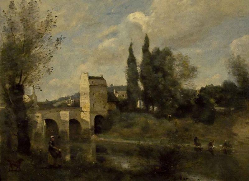 The bridge at Mantes, Jean-Baptiste Camille Corot